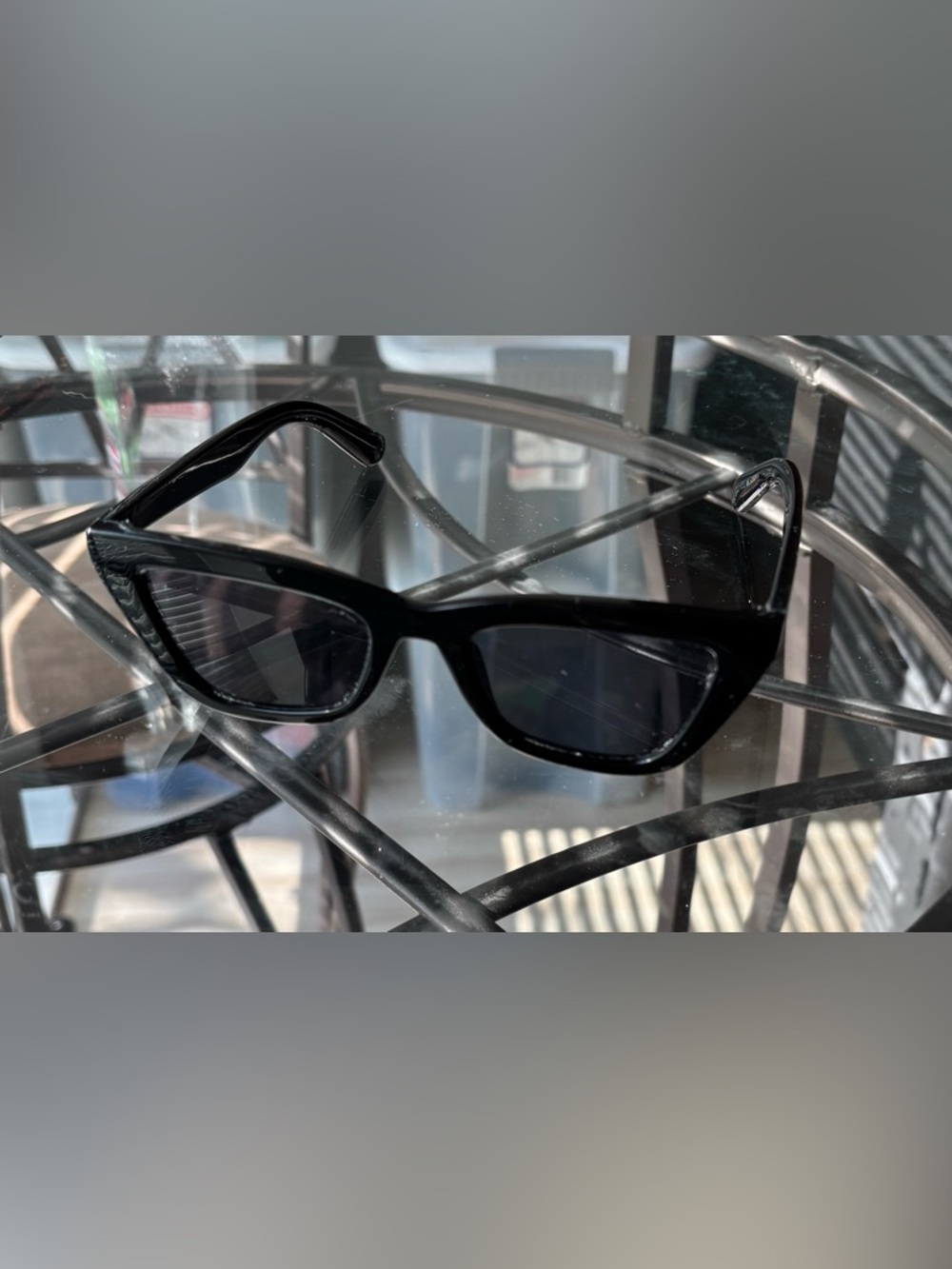 Classic Black Cat-Eye Women's Sunglasses - One Size